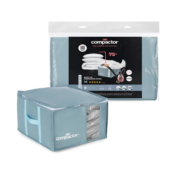 Vakuumska plastična škatla za shranjevanje oblačil 42x40x25 cm Blue Edition – Compactor-image-4