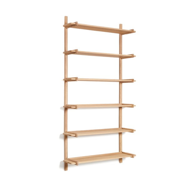 Sistem modularnih polic iz masivnega hrasta v naravni barvi 110x202 cm Sitra – Kave Home