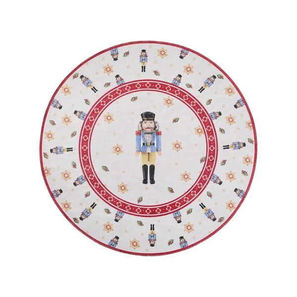 Rdeča okrogla preproga z božičnim motivom ø 160 cm Toy's Delight Nutcracker – Villeroy&Boch