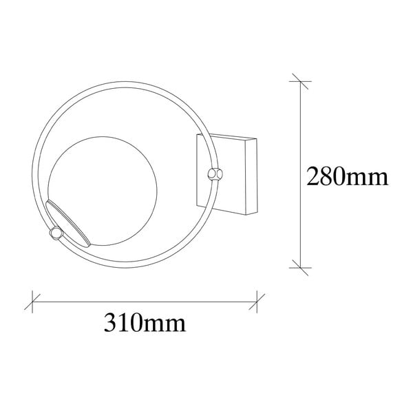 Črna kovinska stenska svetilka Opviq lights Aria-image-2