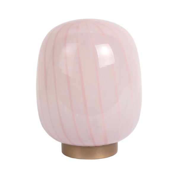 Svetlo rožnata namizna svetilka s steklenim senčilom (višina 20 cm) Summer Globe – Leitmotiv