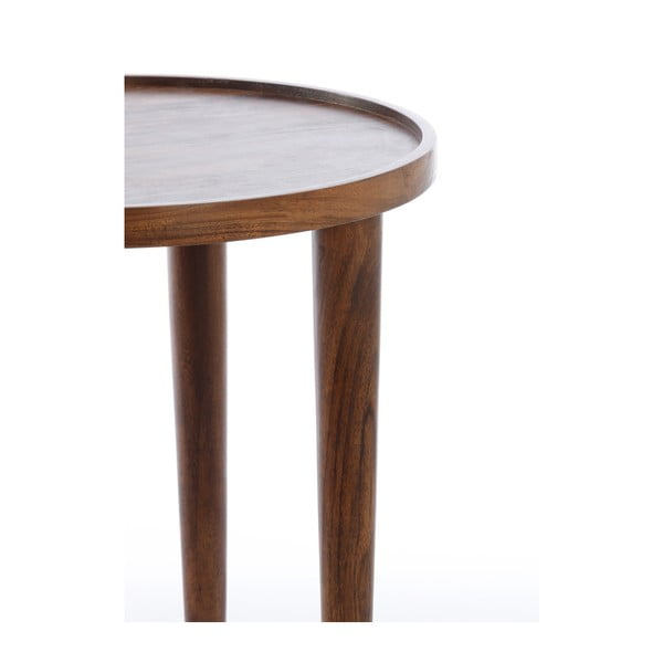 Okrogla stranska mizica iz masivne akacije ø 49 cm Qiano – Light & Living-image-3