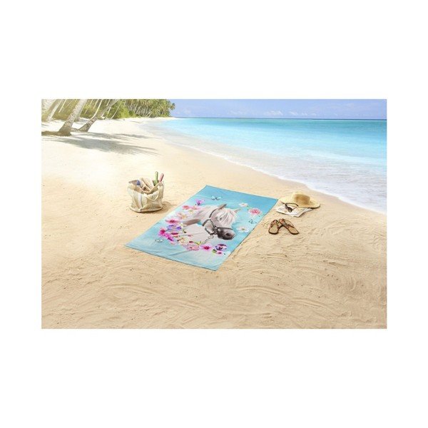 Brisača za plažo s potiskom Dobro jutro, moja lepota, 150 x 75 cm-image-1