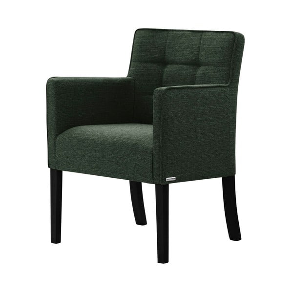 Zeleni stol s črnimi bukovimi nogami Ted Lapidus Maison Freesia