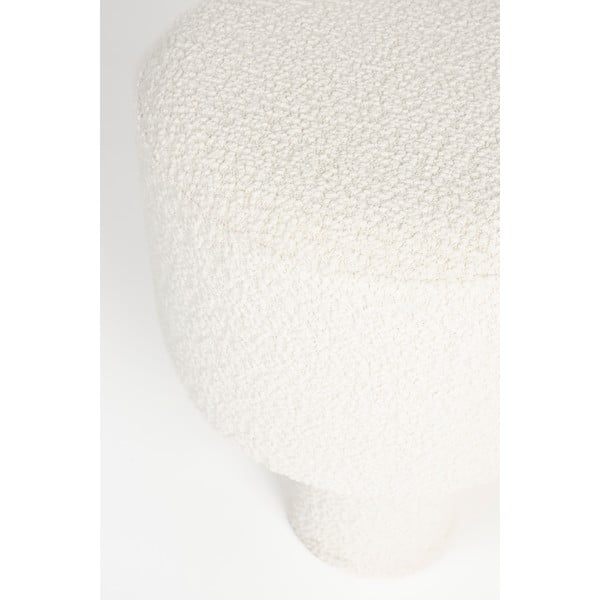 Bel tabure iz tkanine bouclé Marcos – White Label-image-2