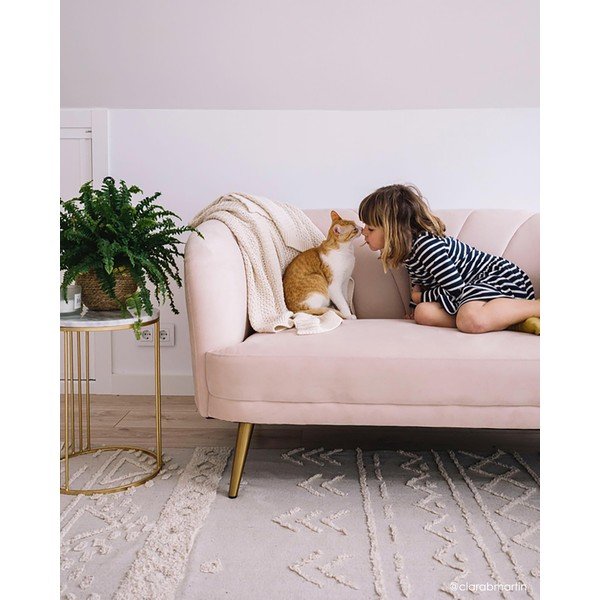 Bela pralna ročno tkana bombažna preproga 140x200 cm Tribu Natural – Lorena Canals-image-4