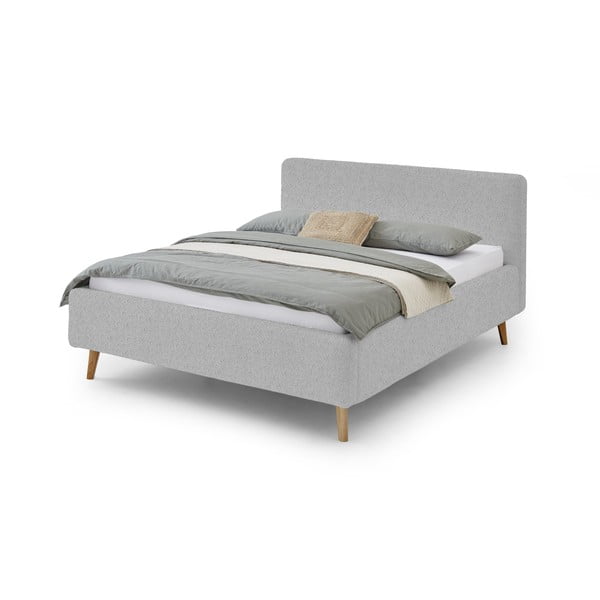 Siva oblazinjena zakonska postelja 160x200 cm Mattis - Meise Möbel
