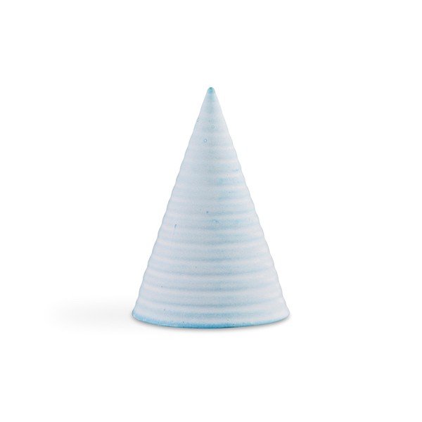 Svetlomodra dekorativna figurica iz keramike Kähler Design Glazed Cone Light Blue, višina 15 cm
