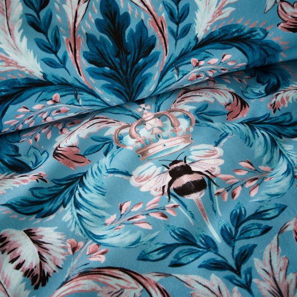 Modra posteljnina iz damasta 135x200 cm Bridgeton – Catherine Lansfield-image-3