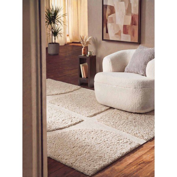 Kremno bela ročno tkana preproga 80x150 cm Lambeth Jasper – Ted Baker-image-1