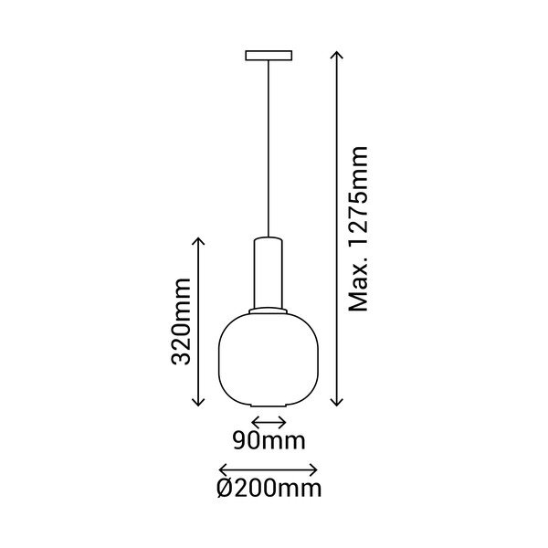 Črna viseča svetilka SULION Garbo, višina 127,5 cm-image-2