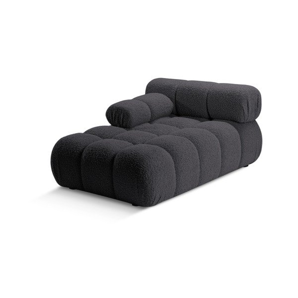Antracitno siv modul za sedežno garnituro iz tkanine bouclé (levi kot) Bellis – Micadoni Home-image-3