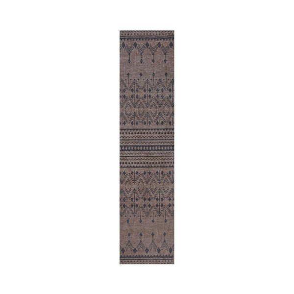 Rjava pralna preproga Flair Rugs MATCH NIKO, 57 x 230 cm