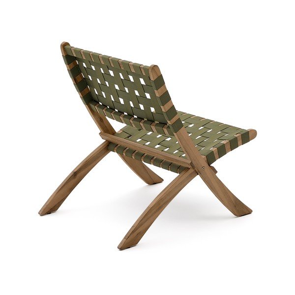 Zelen vrtni fotelj iz masivnega lesa Chabeli – Kave Home-image-4