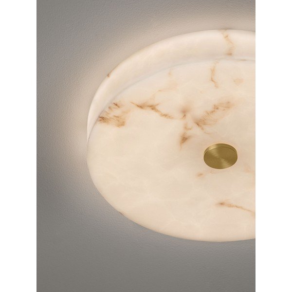 Kremno bela/medeninasta LED zatemnitvena stropna svetilka v kamnitem dekorju Serita – Nova Luce-image-2