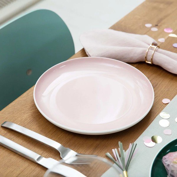 Belo-roza porcelanast krožnik Villeroy & Boch Uni, ⌀ 24 cm-image-1