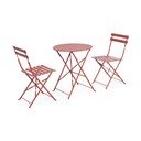 Jeklena vrtna jedilna garnitura v barvi terakote za 2 osebi Austin – Bizzotto