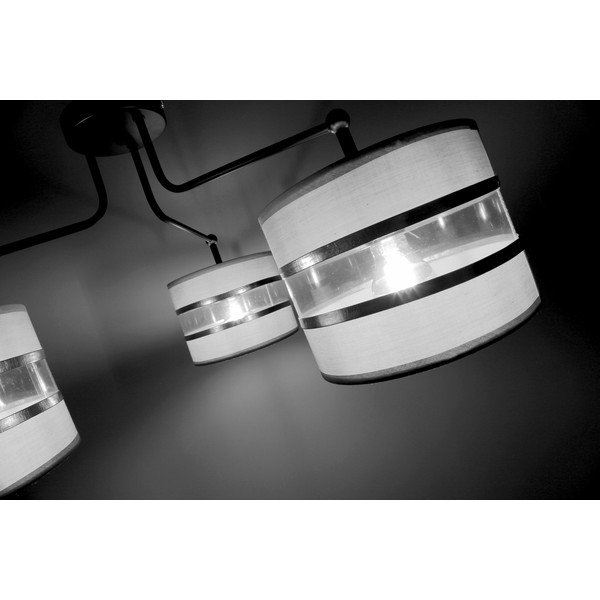 Bela stropna svetilka s tekstilnim senčnikom ø 20 cm Andy – Candellux Lighting-image-3