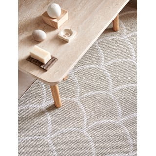 Kremno bel zunanji in notranji tekač 70x150 cm Kotte Linen – Pappelina