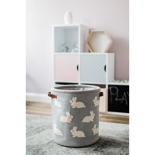 Siva bombažna košara Kindsgut Bunny-image-1