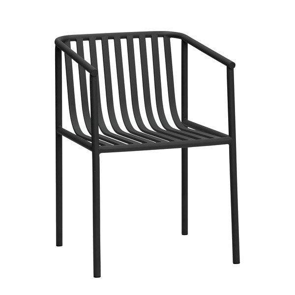 Črn kovinski vrtni fotelj Villa – Hübsch