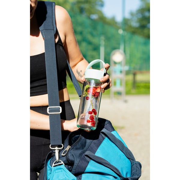 Mentolno zelena steklena steklenica za vodo 350 ml Fuori – Vialli Design-image-2