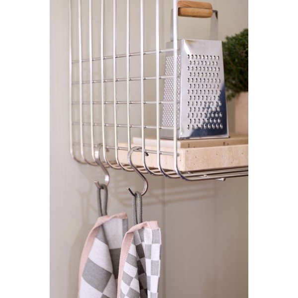 Večnivojska kovinska polica v sijajno srebrni barvi 38 cm Wire – Mette Ditmer Denmark-image-2
