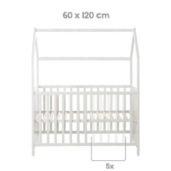 Siva otroška posteljica 60x120 cm – Roba-image-4