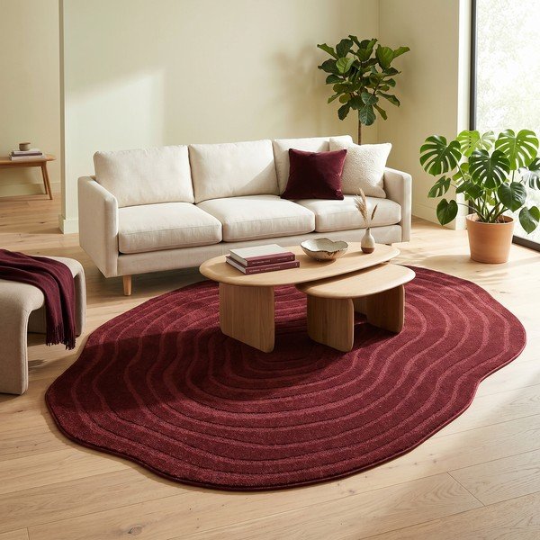 Bordo rdeča preproga 160x230 cm Pebble – ESTE-image-3
