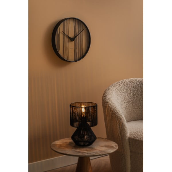 Črna namizna svetilka s senčnikom iz papirnatega prepleta (višina 30 cm)  Forma  – Leitmotiv-image-1