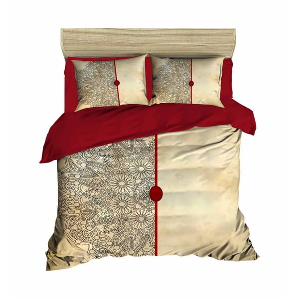 Božična posteljnina za zakonsko posteljo z rjuho Solana, 160 x 220 cm