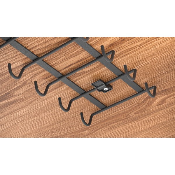 Črno viseče držalo za skodelice Metaltex My Mug Lava-image-3