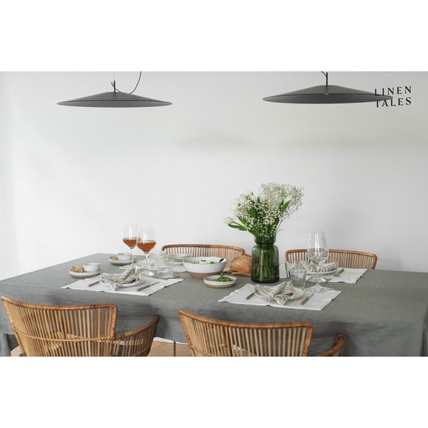 Lanen namizni prt 140x140 cm Khaki – Linen Tales-image-4