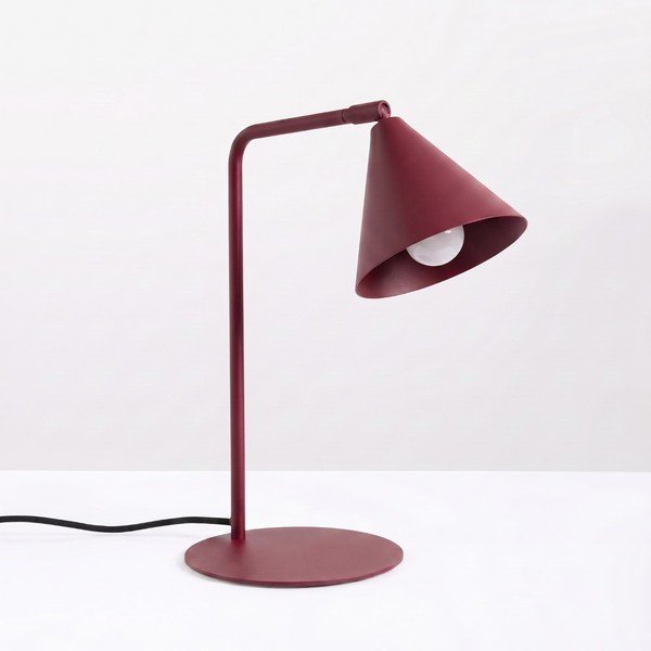 Bordo rdeča jeklena namizna svetilka z upogljivo konstrukcijo (višina 35 cm) Zylo – Sollux-image-4