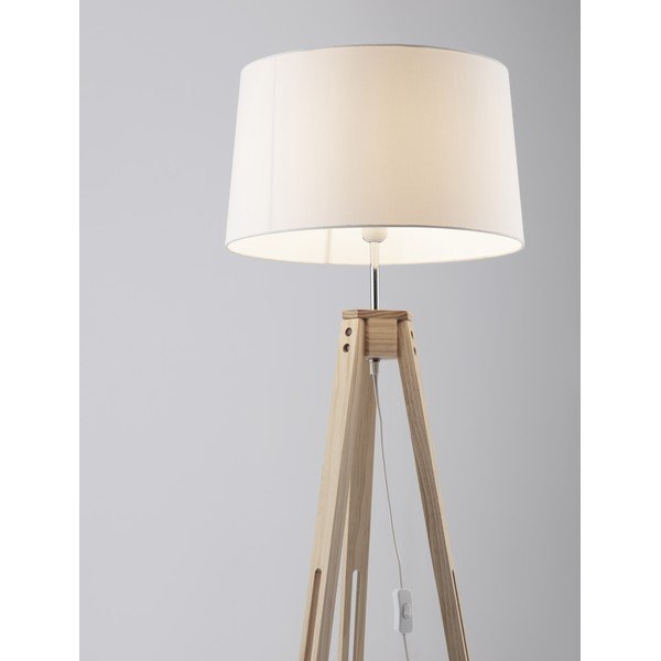 Bela/v naravni barvi stoječa svetilka (višina 145 cm) Leroy – Nova Luce-image-2