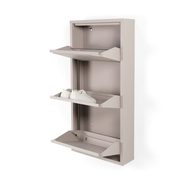 Sivorjava kovinska preklopna omarica za čevlje 50x103x15 cm Billy – Spinder Design-image-2