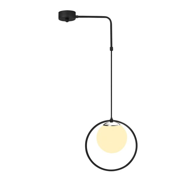 Črna kovinska viseča svetilka Opviq lights Elpidas-image-1