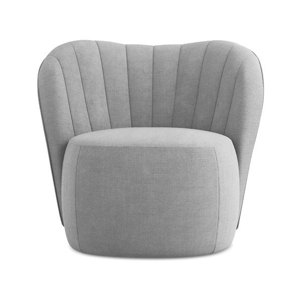 Siv fotelj iz šenilje Keloa – Makamii-image-1