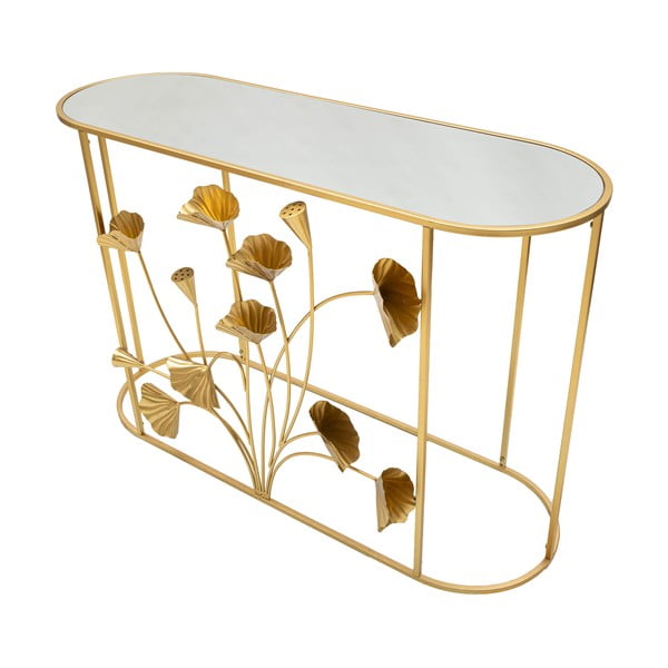 Stranska mizica v zlati barvi 40x120 cm Flow – Mauro Ferretti-image-2