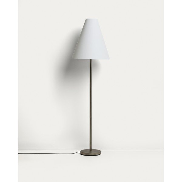 Stoječa svetilka v srebrni barvi s tekstilnim senčilom (višina 153 cm) Navat – Kave Home-image-3
