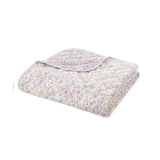 Svetlo vijolično/bež bombažno prešito pregrinjalo 220x230 cm Ditsy Floral – Bianca