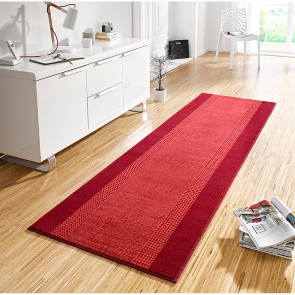 Rdeč tekač Hanse Home Basic, 80x250 cm-image-1