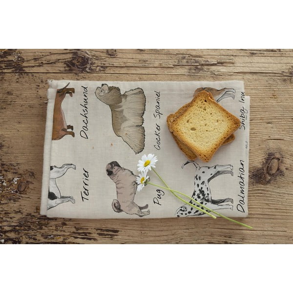 Komplet 2 prtičkov Little Nice Things Dog Types, 47 x 65 cm-image-1