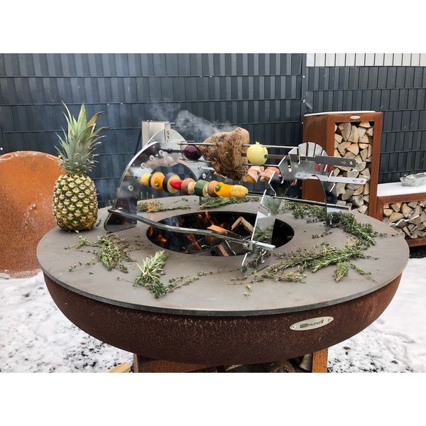 Rjav zunanji žar na drva Remundi Carus M, ø 82 cm-image-4