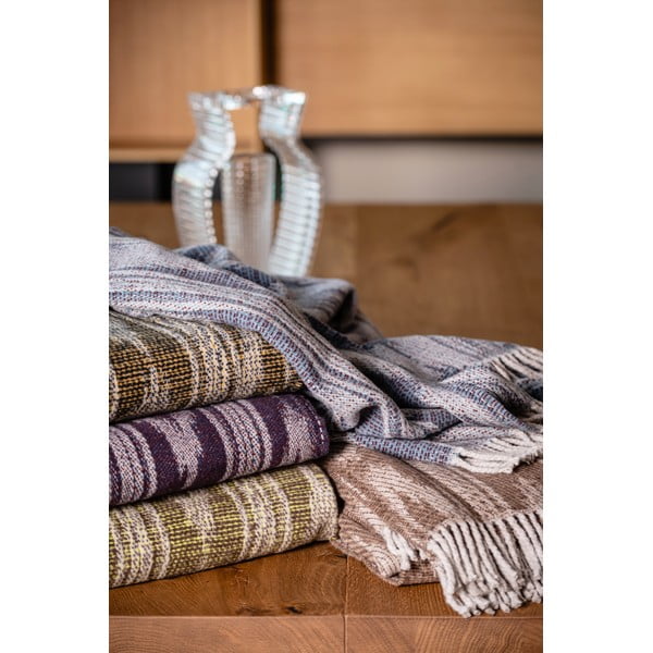 Modra pletenina z bombažem Euromant Zanzibar, 140 x 180 cm-image-2