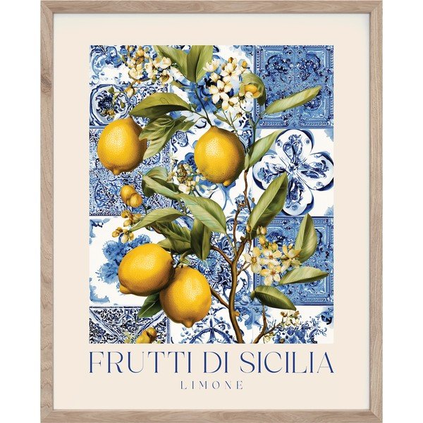 Tiskana slika z okvirjem 40x50 cm Sicilia – Styler