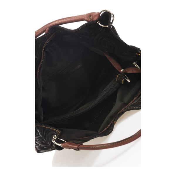 Črna usnjena torbica Giorgio Costa Terst-image-3