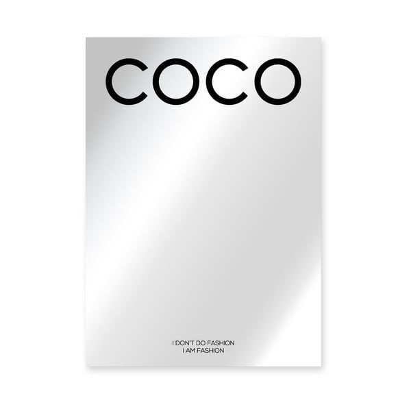 Stensko ogledalo 50x70 cm Coco Chanel - Little Nice Things