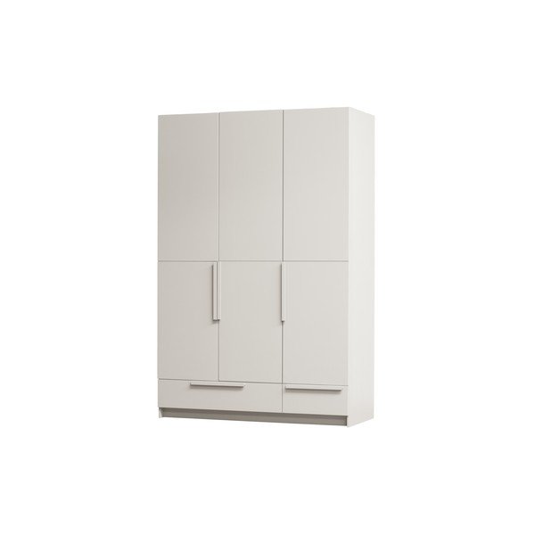 Kremno bela modularna garderobna omara iz masivnega bora 142x215 cm Pure – WOOOD-image-4