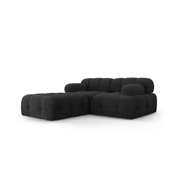Črna kotna sedežna garnitura Ferento – Cosmopolitan Design-image-3